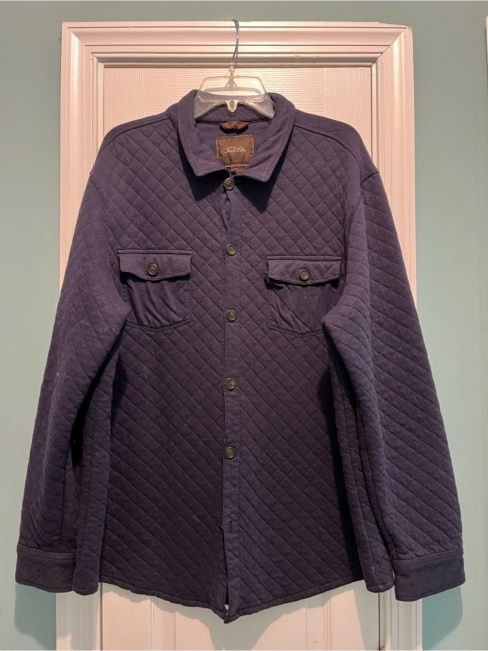 Tasso Alba Heavy Shirt Men's Quilted Long Sleeve Size XXL
